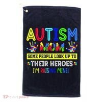 Autism Mom I'm Raising My Hero Awareness Puzzle Golf Towel thumb 0