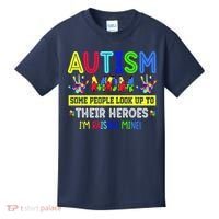 Autism Mom I'm Raising My Hero Awareness Puzzle Kids T-Shirt thumb 0