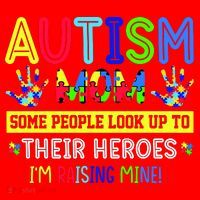 Autism Mom I'm Raising My Hero Awareness Puzzle Santa Hat thumb 1