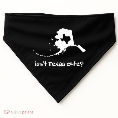 Alaska Map Isnt Texas Cute Funny Design USA-Made Doggie Bandana