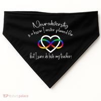 Autism Mom Infinity Neurodiversity Lessons Hearts USA-Made Doggie Bandana thumb 0