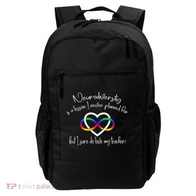Autism Mom Infinity Neurodiversity Lessons Hearts Backpack