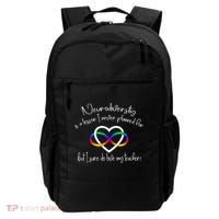 Autism Mom Infinity Neurodiversity Lessons Hearts Backpack thumb 0