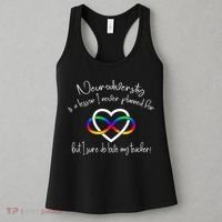 Autism Mom Infinity Neurodiversity Lessons Hearts Women's Tank Top thumb 3