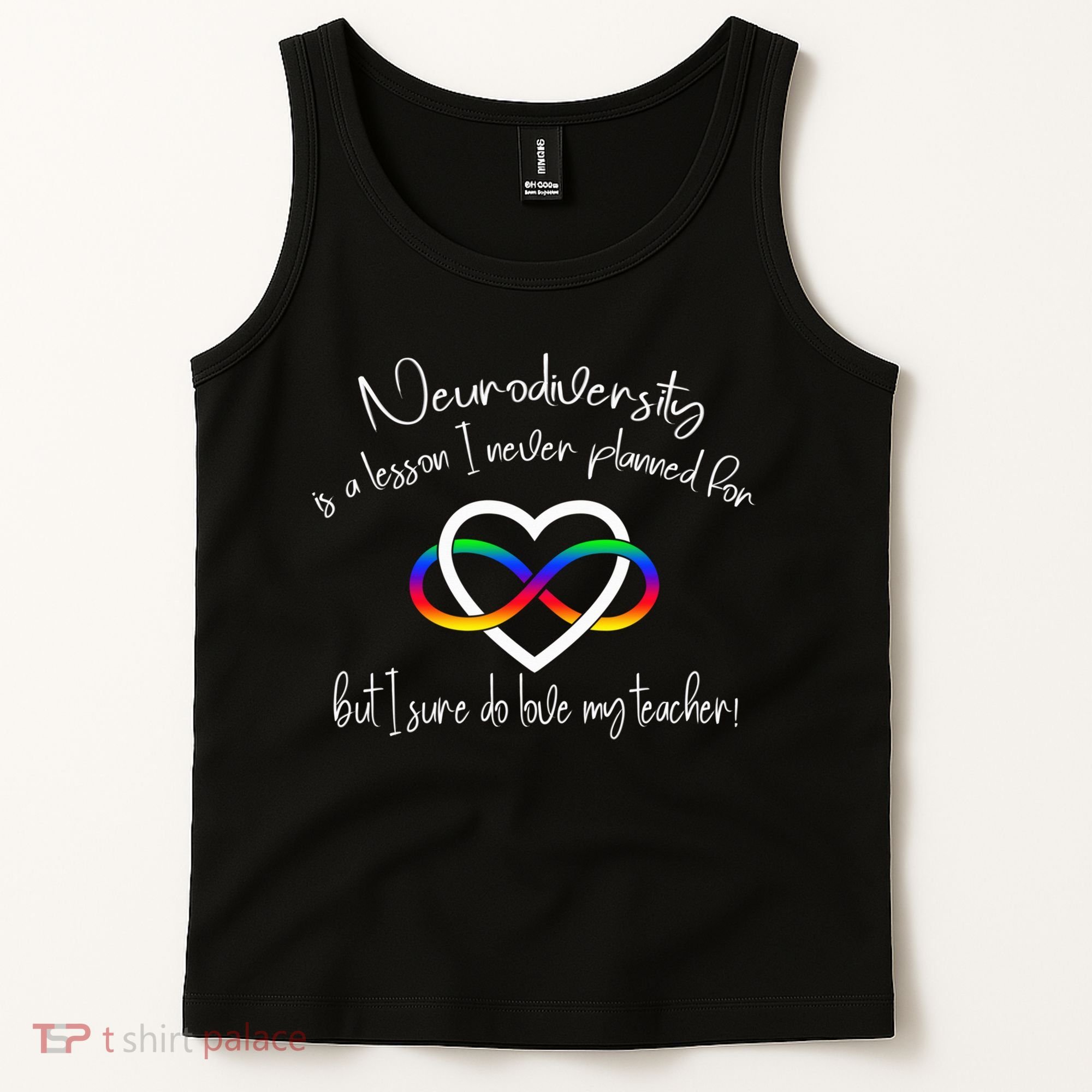 Autism Mom Infinity Neurodiversity Lessons Hearts Tank Top