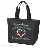 Autism Mom Infinity Neurodiversity Lessons Hearts Tote Bag thumb 3