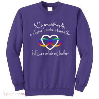 Autism Mom Infinity Neurodiversity Lessons Hearts Sweatshirt