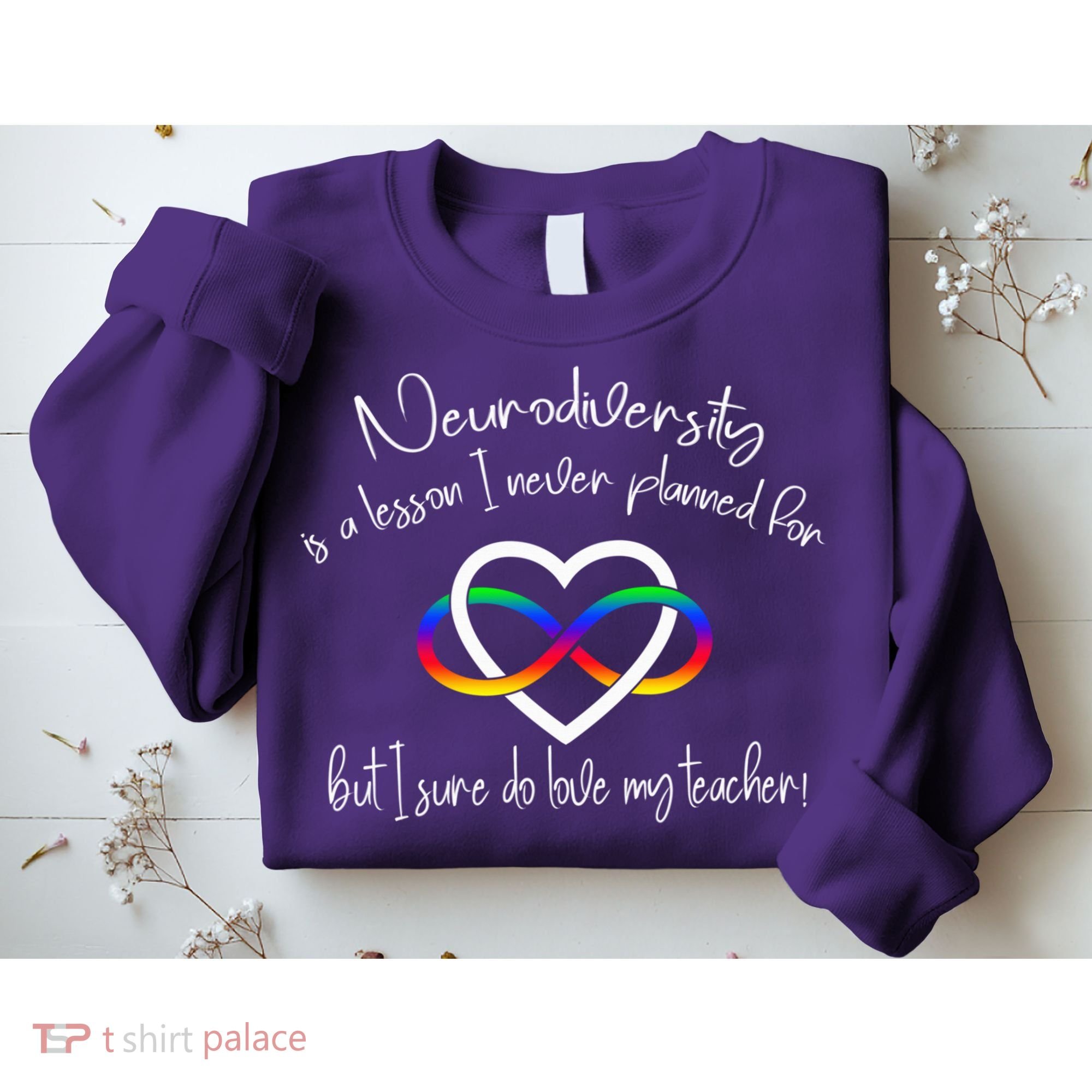 Autism Mom Infinity Neurodiversity Lessons Hearts Sweatshirt
