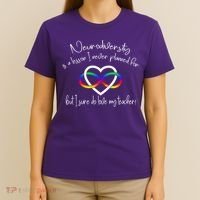 Autism Mom Infinity Neurodiversity Lessons Hearts T-Shirt thumb 4