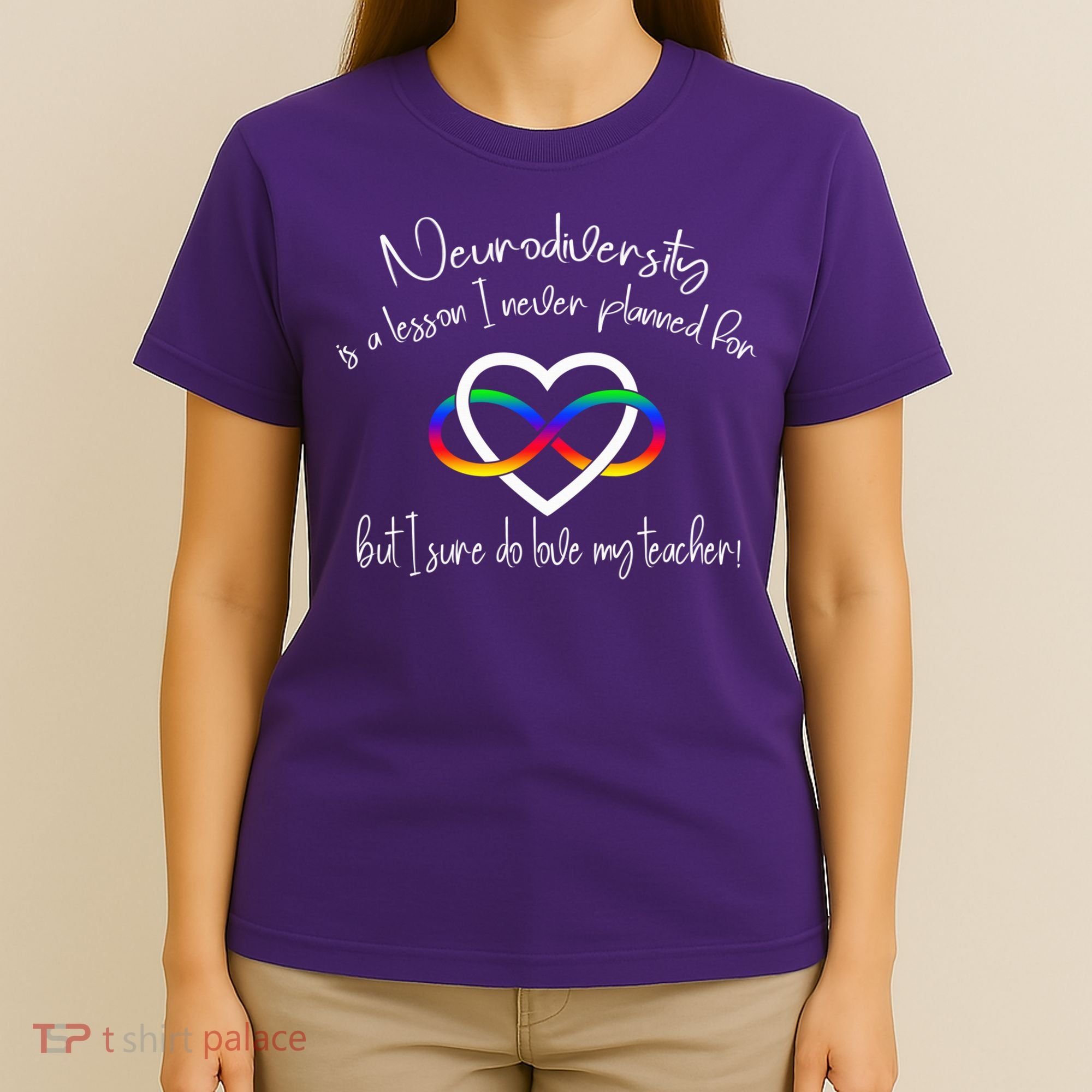 Autism Mom Infinity Neurodiversity Lessons Hearts T-Shirt