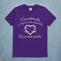 Autism Mom Infinity Neurodiversity Lessons Hearts T-Shirt thumb 5