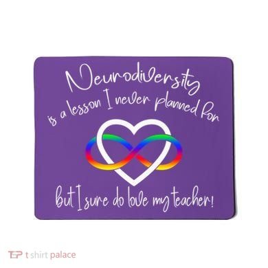 Autism Mom Infinity Neurodiversity Lessons Hearts Mousepad