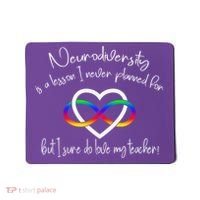 Autism Mom Infinity Neurodiversity Lessons Hearts Mousepad thumb 0