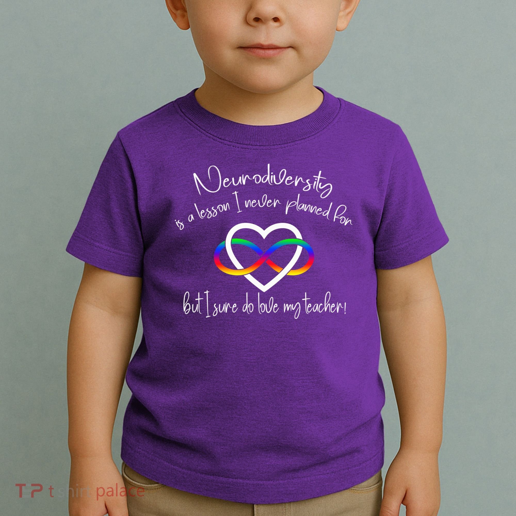 Autism Mom Infinity Neurodiversity Lessons Hearts Toddler T-Shirt