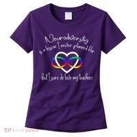 Autism Mom Infinity Neurodiversity Lessons Hearts Women's T-Shirt thumb 0