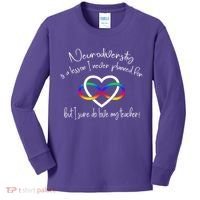 Autism Mom Infinity Neurodiversity Lessons Hearts Kids Long Sleeve Shirt thumb 0