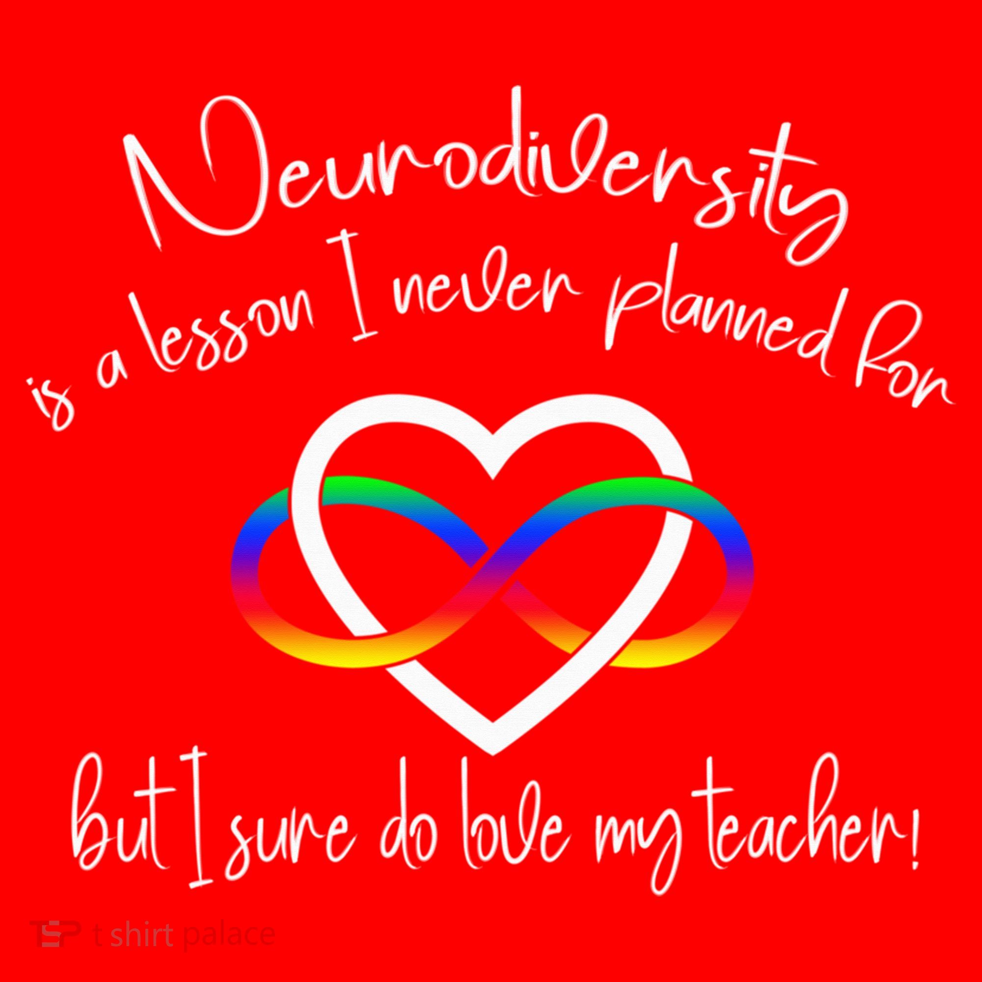 Autism Mom Infinity Neurodiversity Lessons Hearts Santa Hat