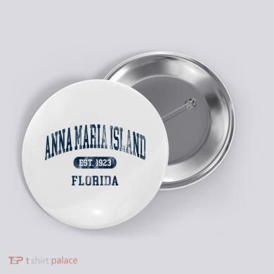 Anna Maria Island Florida Retro Preppy Throwback Souvenir Button