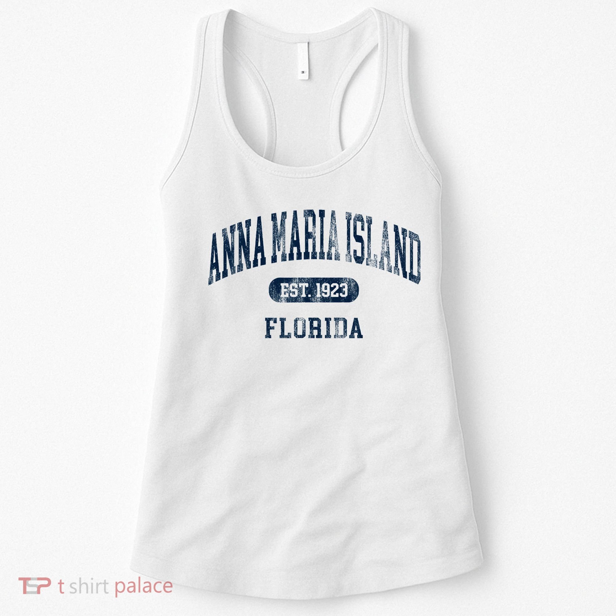 Anna Maria Island Florida Retro Preppy Throwback Souvenir Women's Tank Top