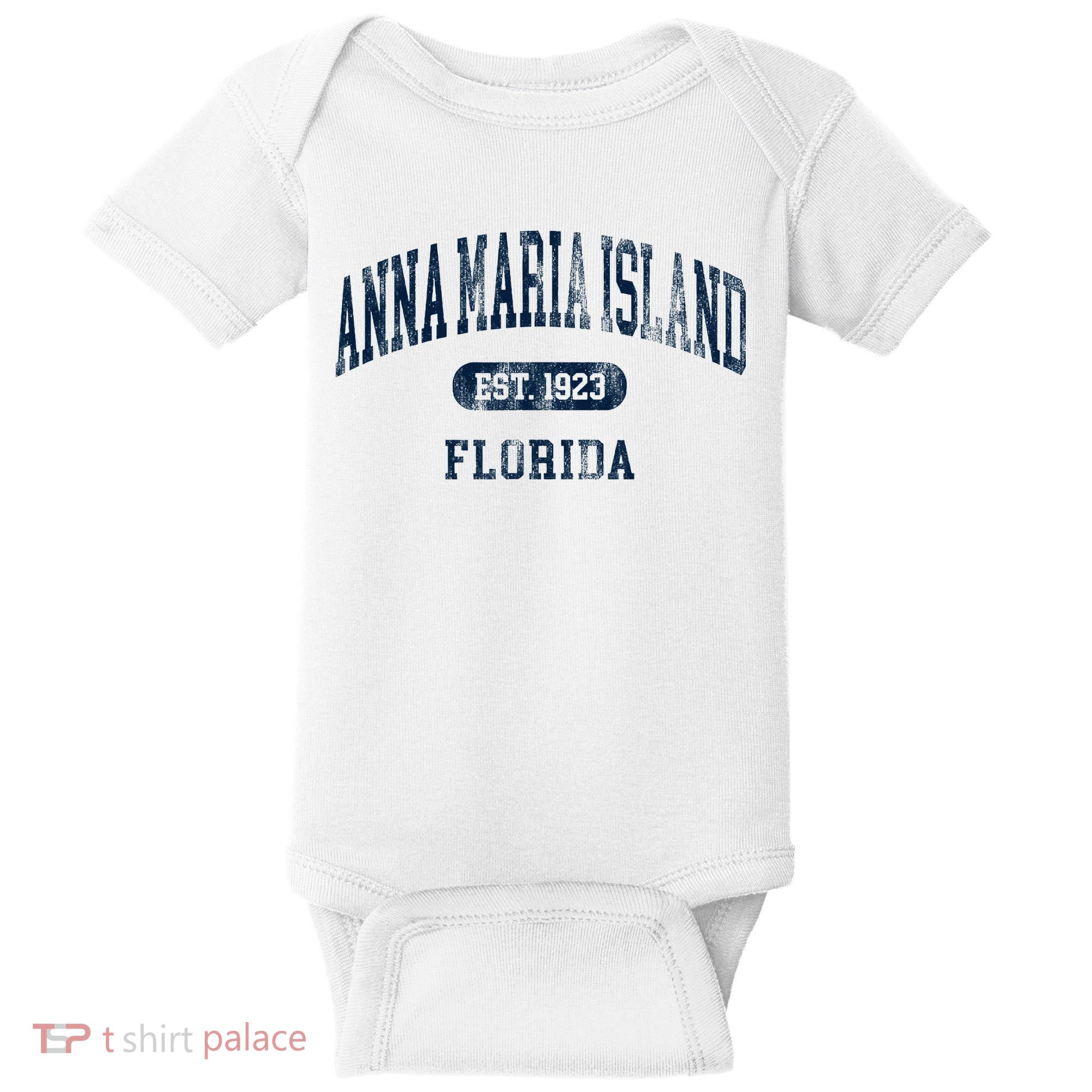 Anna Maria Island Florida Retro Preppy Throwback Souvenir Baby Bodysuit