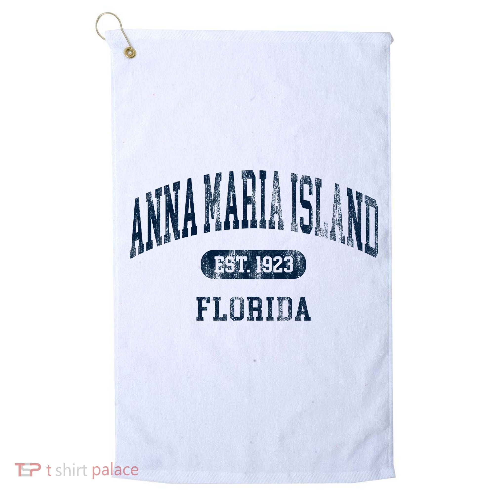 Anna Maria Island Florida Retro Preppy Throwback Souvenir Golf Towel
