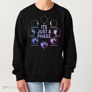 Astronomy Moon ItS Just A Phase Funny Astronomer Women's Sweatshirt