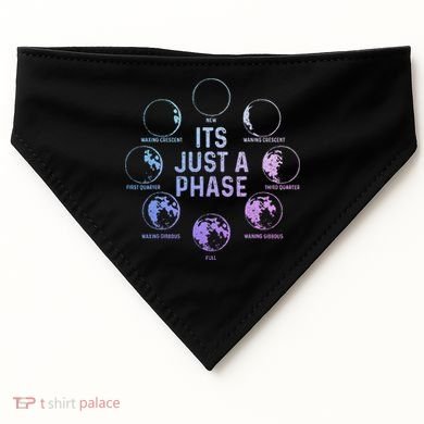 Astronomy Moon ItS Just A Phase Funny Astronomer USA-Made Doggie Bandana