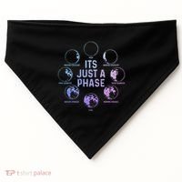Astronomy Moon ItS Just A Phase Funny Astronomer USA-Made Doggie Bandana thumb 0