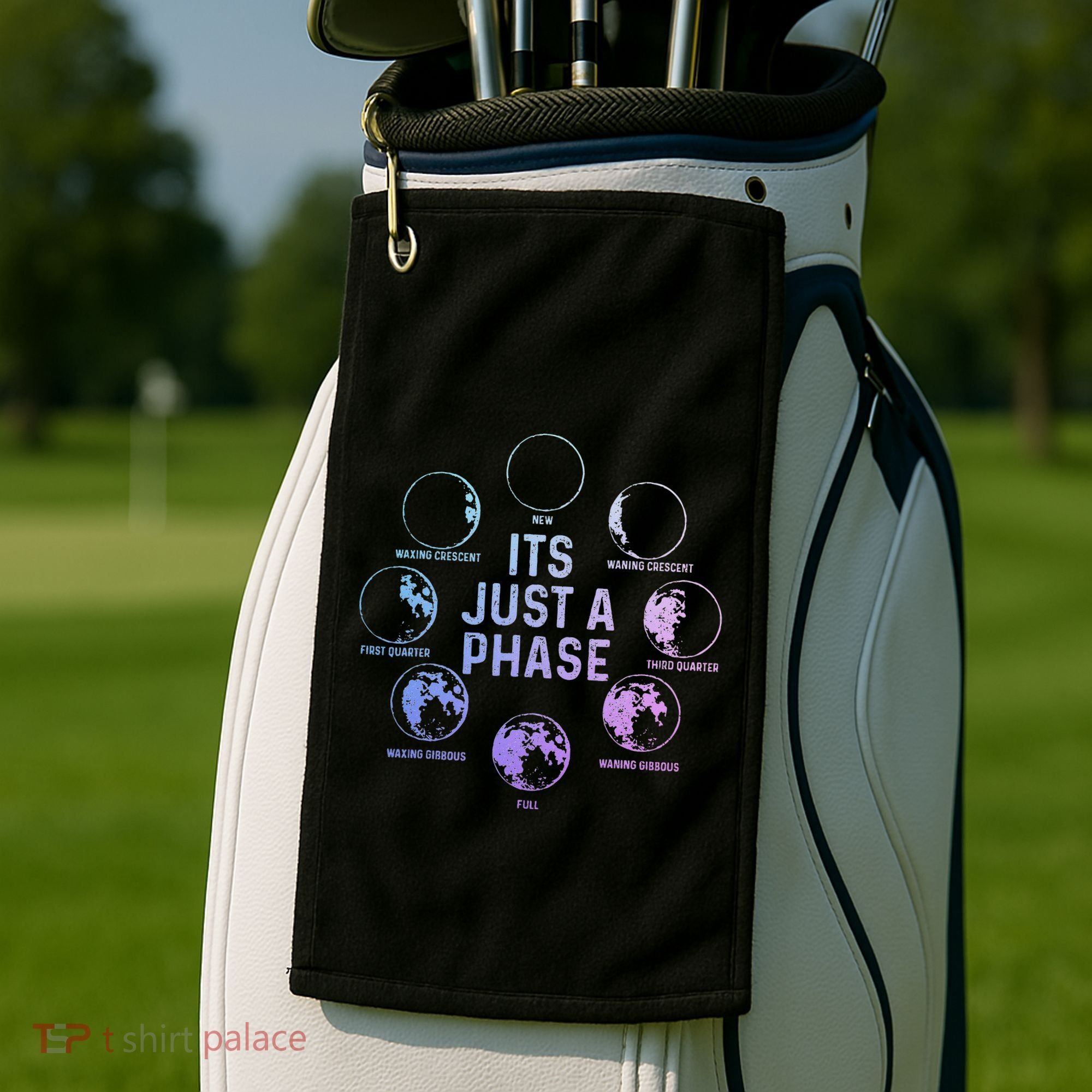 Astronomy Moon ItS Just A Phase Funny Astronomer Golf Towel