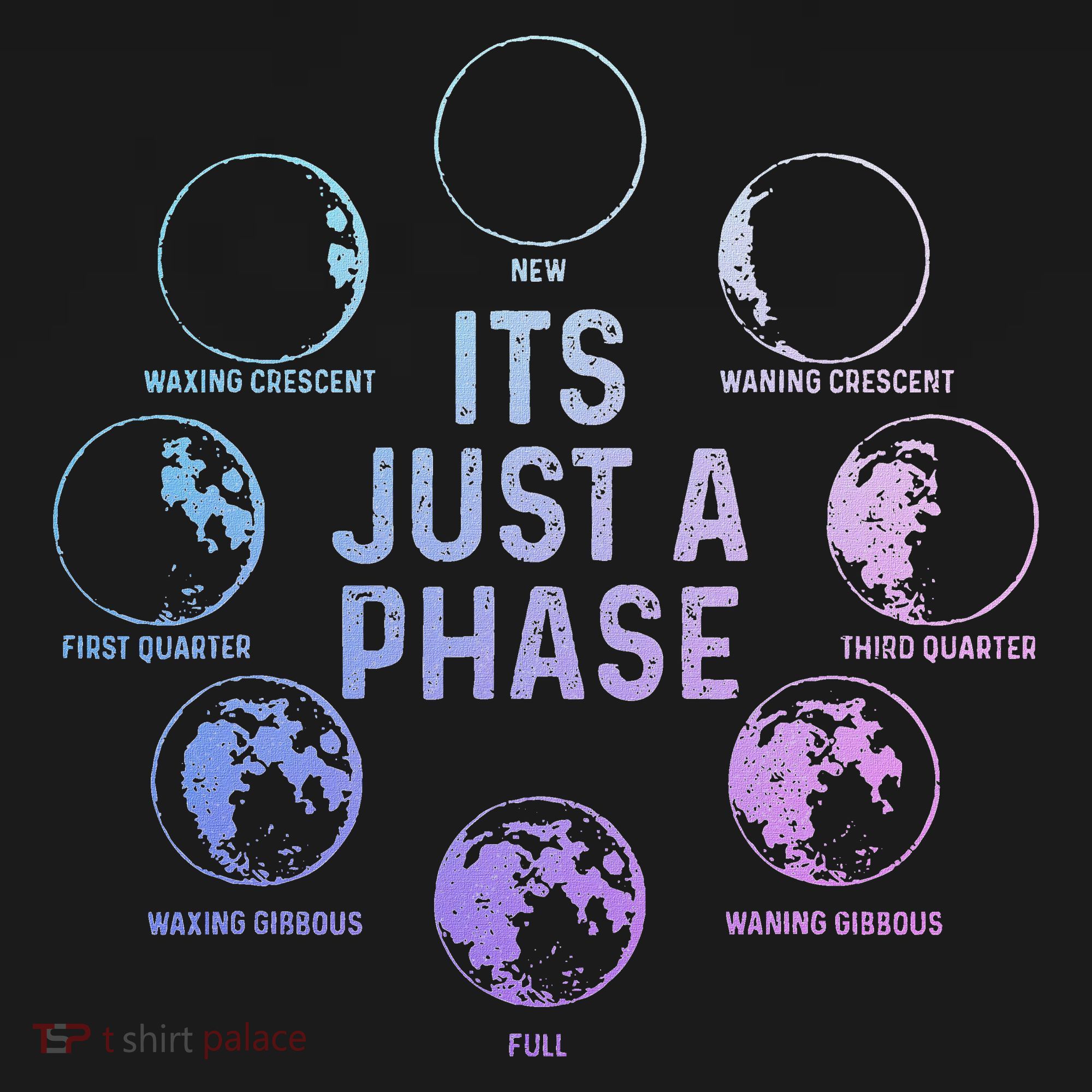 Astronomy Moon ItS Just A Phase Funny Astronomer Women's T-Shirt