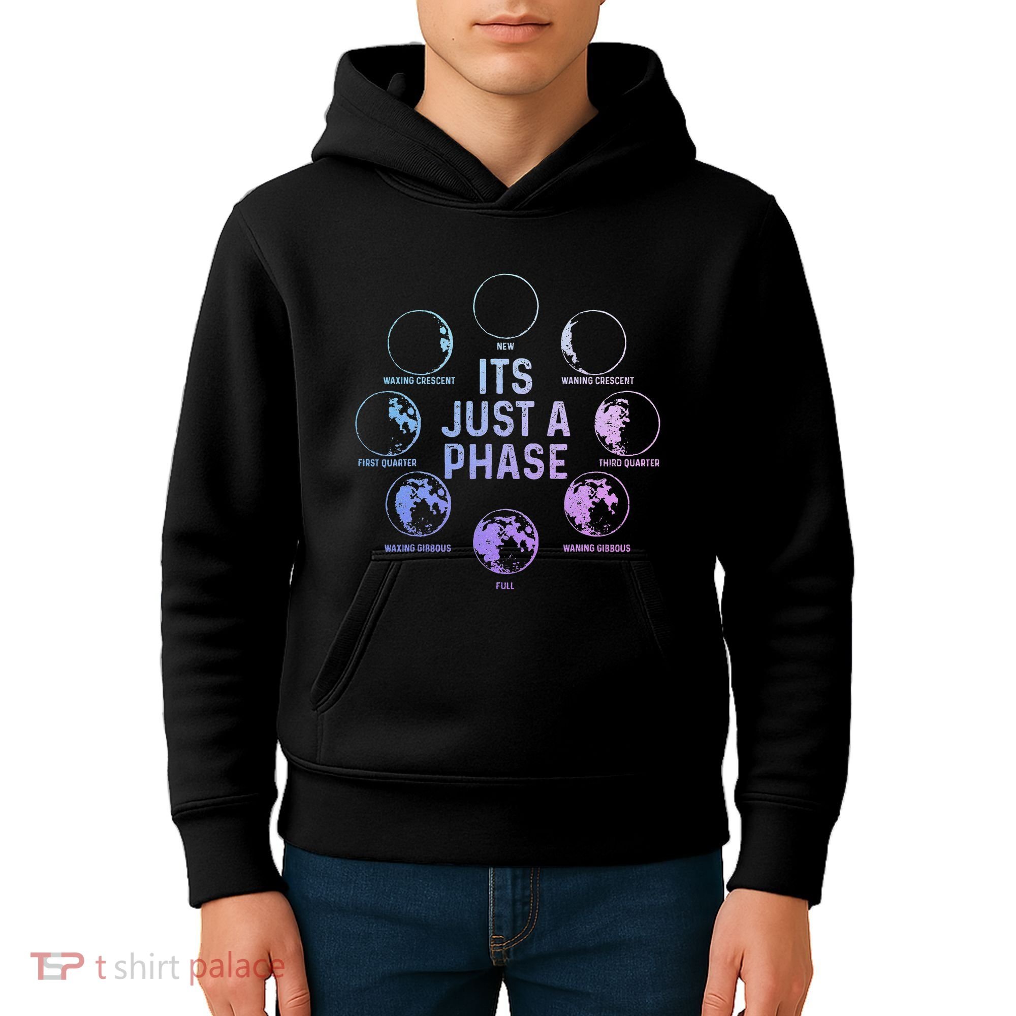 Astronomy Moon ItS Just A Phase Funny Astronomer Kids Hoodie