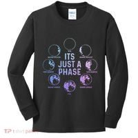Astronomy Moon ItS Just A Phase Funny Astronomer Kids Long Sleeve Shirt thumb 0
