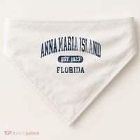 Anna Maria Island Florida Retro Preppy USA-Made Doggie Bandana thumb 0