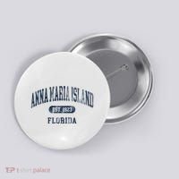Anna Maria Island Florida Retro Preppy Button thumb 0