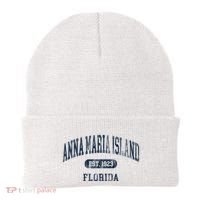 Anna Maria Island Florida Retro Preppy Beanie thumb 0