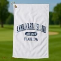 Anna Maria Island Florida Retro Preppy Golf Towel thumb 1