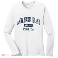 Anna Maria Island Florida Retro Preppy Women's Long Sleeve Shirt thumb 0