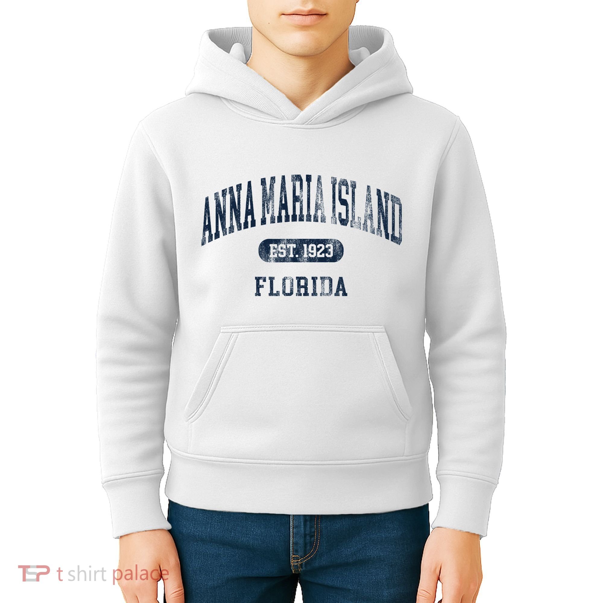 Anna Maria Island Florida Retro Preppy Kids Hoodie