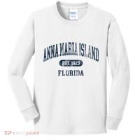 Anna Maria Island Florida Retro Preppy Kids Long Sleeve Shirt thumb 0