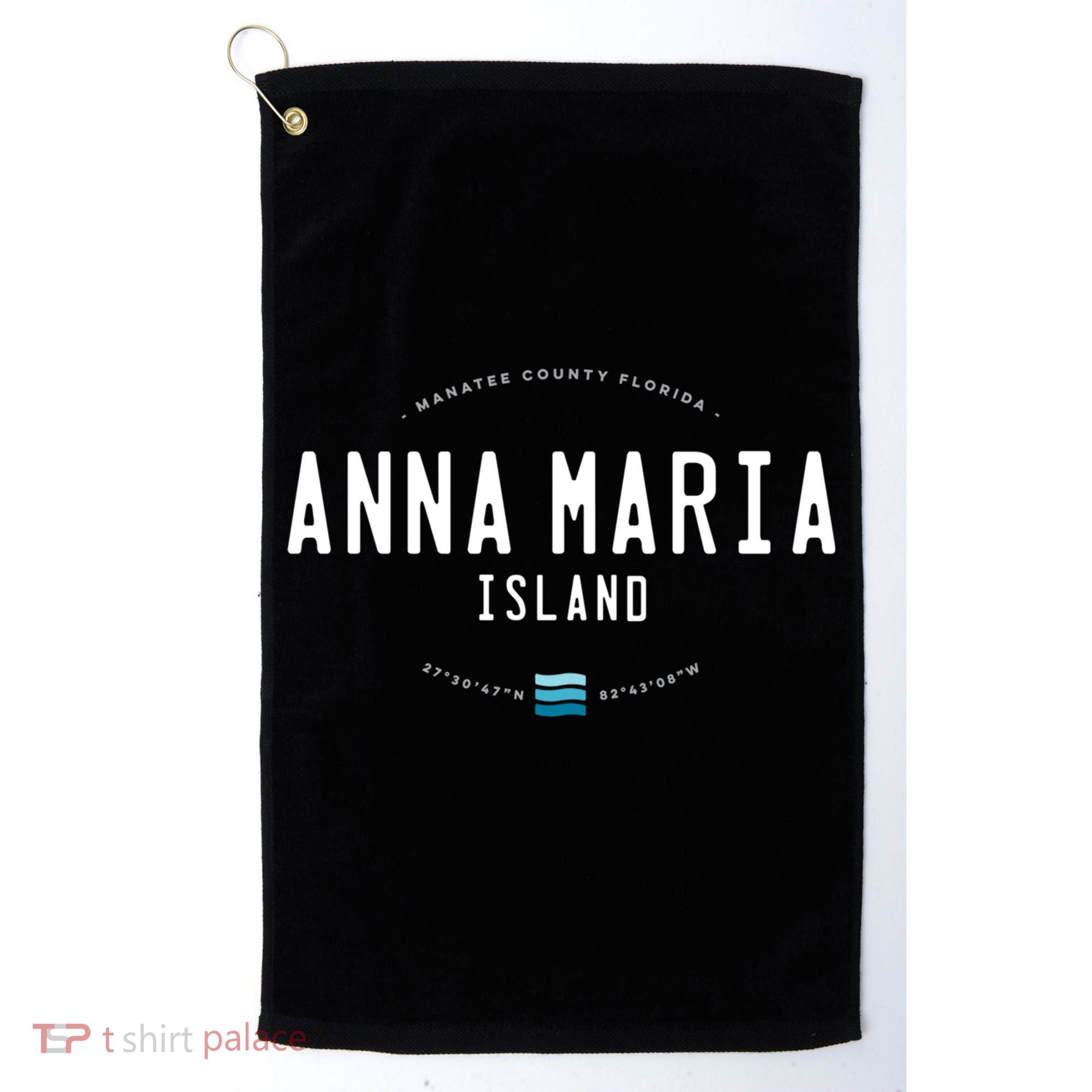 Anna Maria Island Florida Beach Waves Meaningful Gift Golf Towel