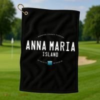Anna Maria Island Florida Beach Waves Meaningful Gift Golf Towel thumb 1