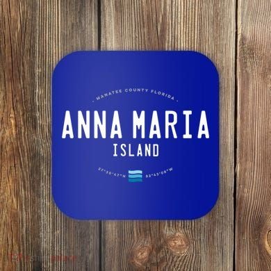 Anna Maria Island Florida Beach Waves Meaningful Gift Coaster