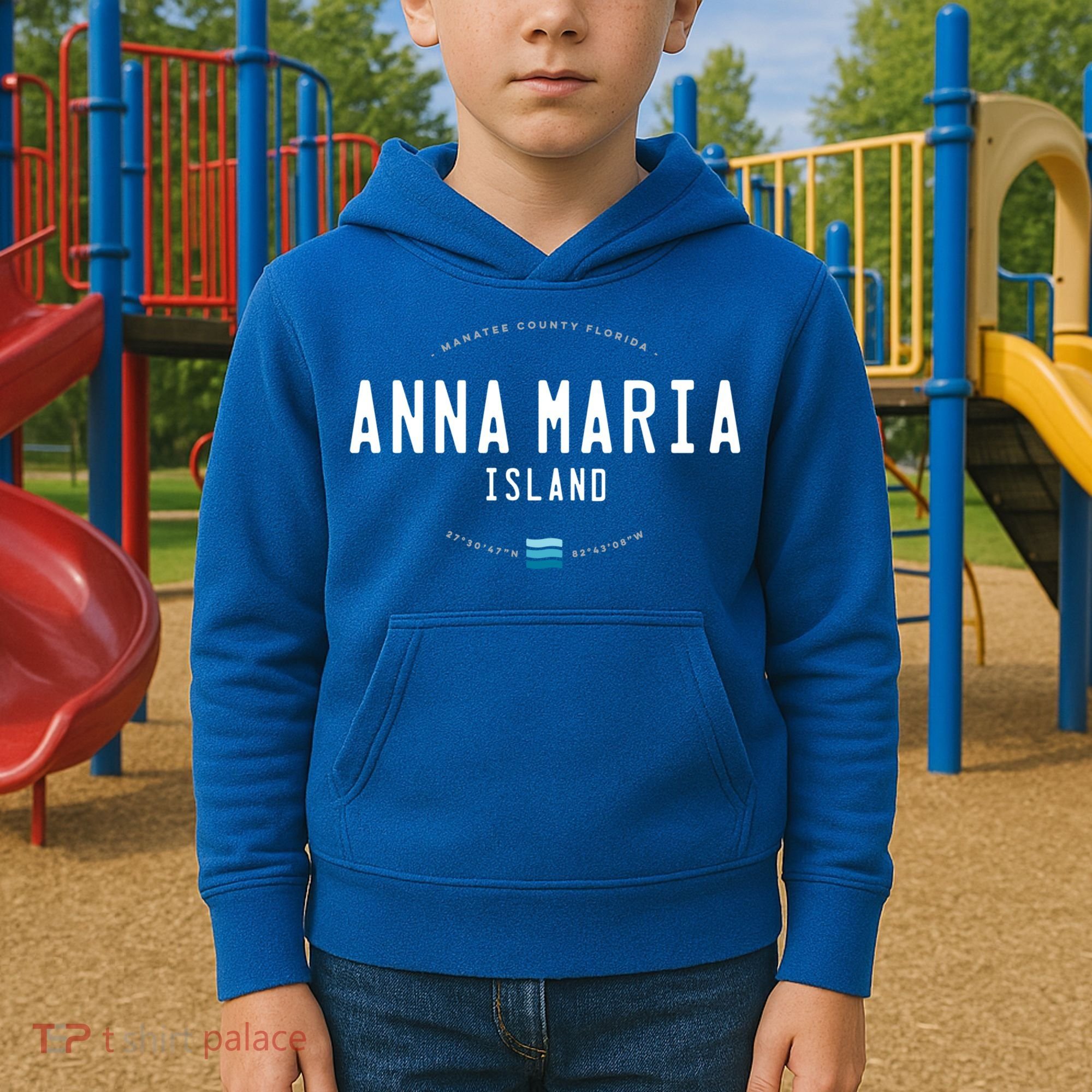 Anna Maria Island Florida Beach Waves Meaningful Gift Kids Hoodie