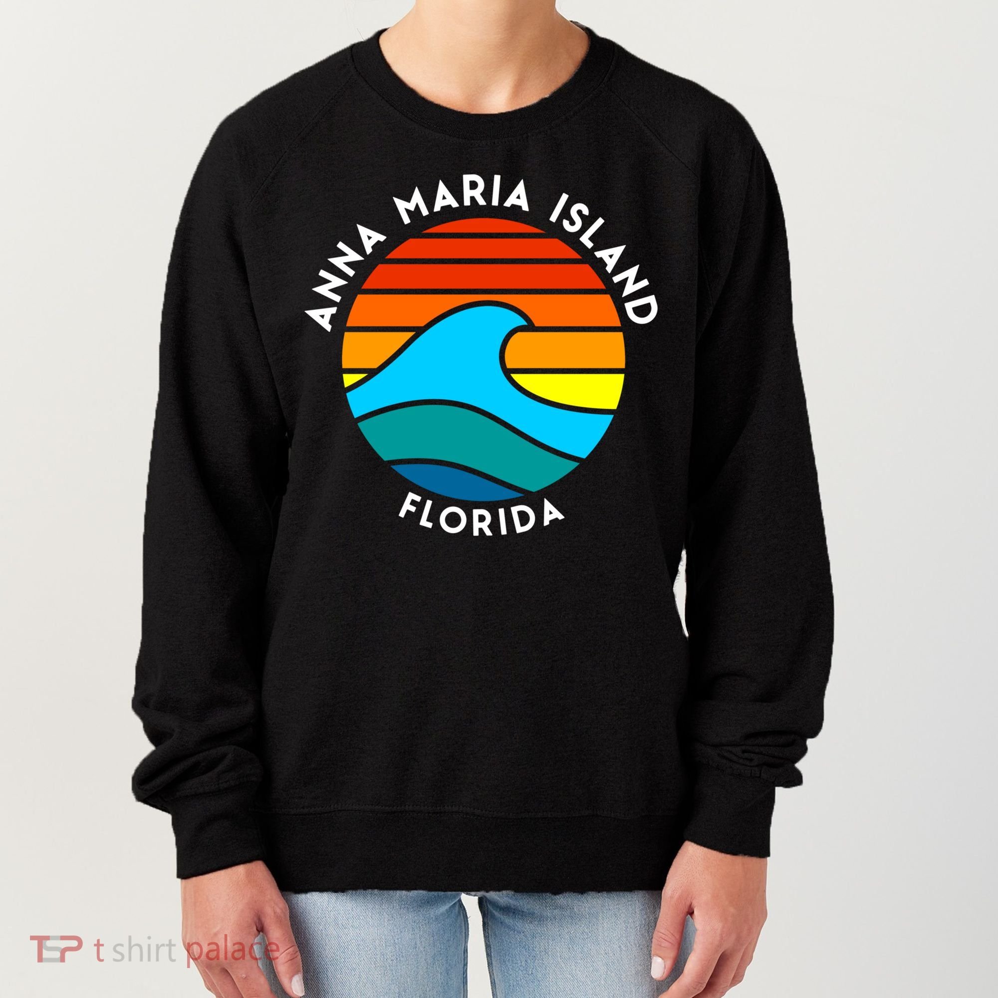 Anna Maria Island Florida Retro Wave Gift Women's Sweatshirt