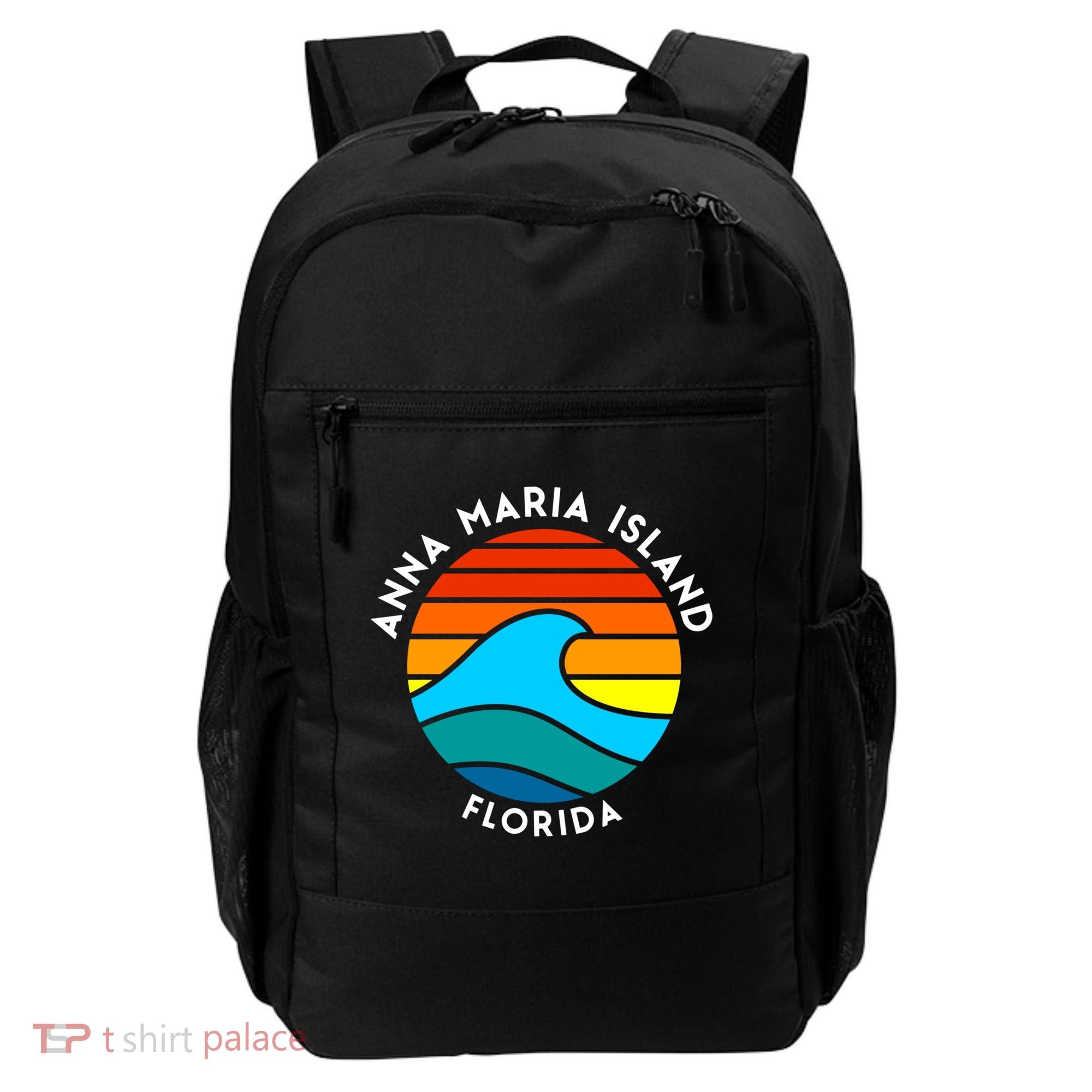 Anna Maria Island Florida Retro Wave Gift Backpack