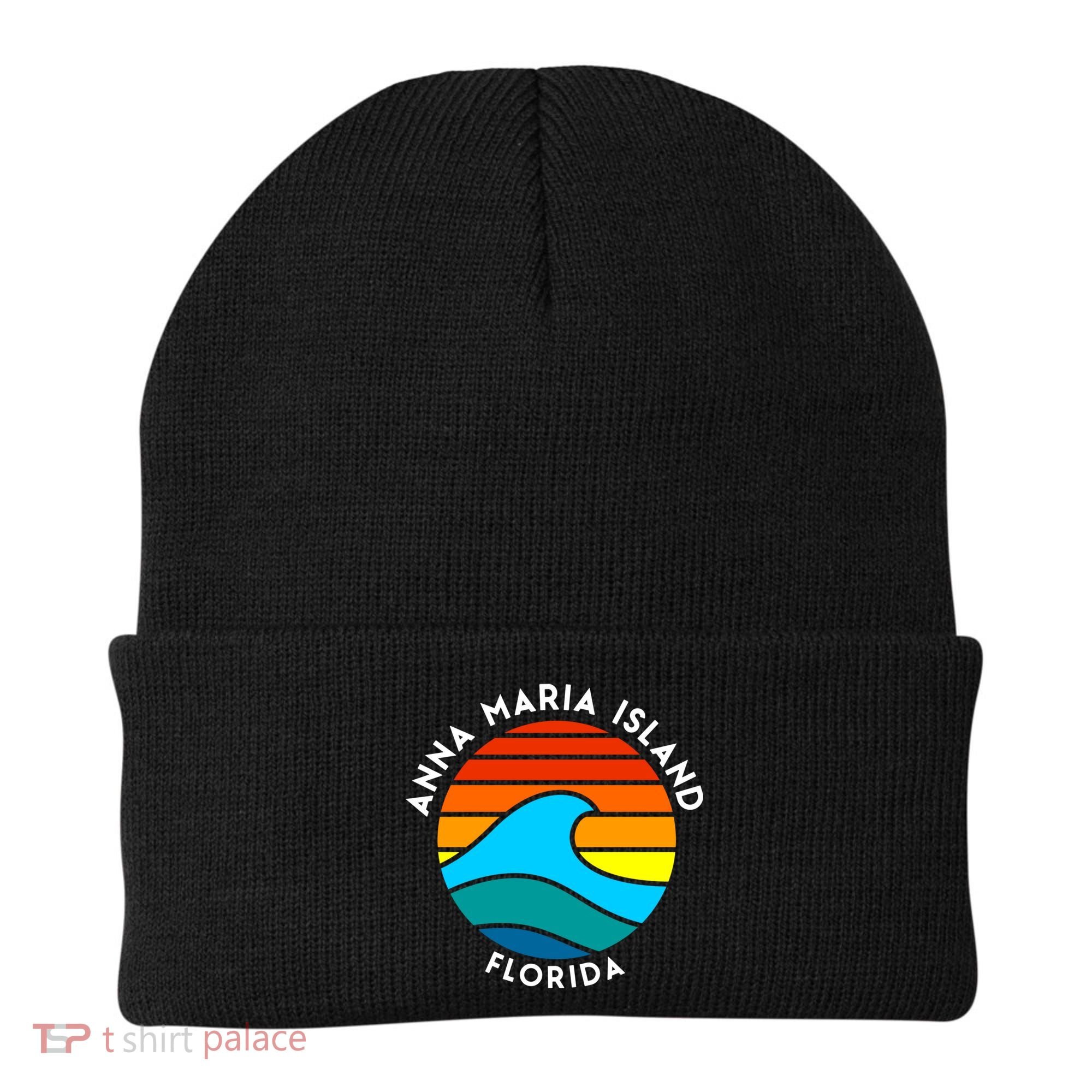 Anna Maria Island Florida Retro Wave Gift Beanie