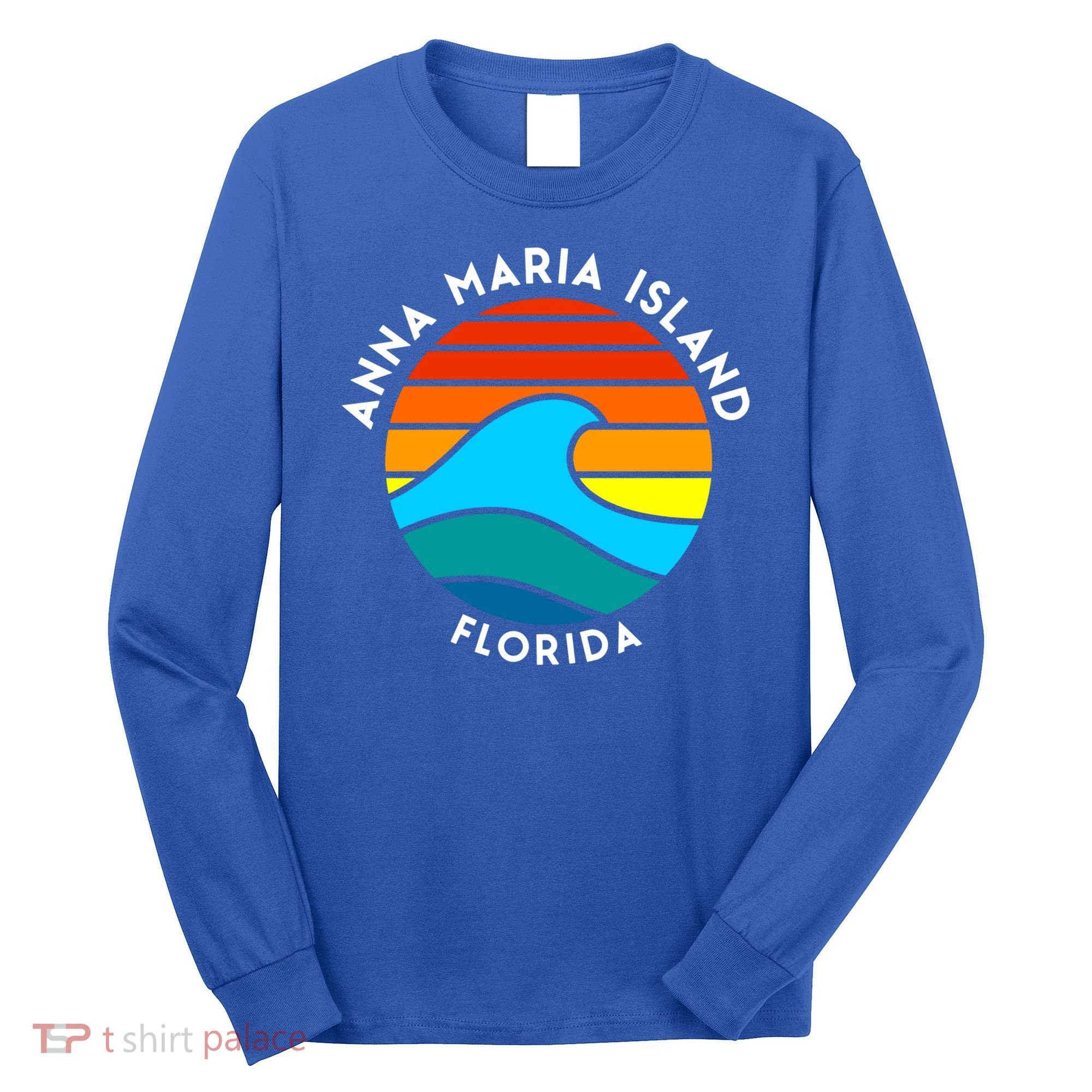 Anna Maria Island Florida Retro Wave Gift Long Sleeve Shirt
