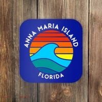 Anna Maria Island Florida Retro Wave Gift Coaster thumb 0