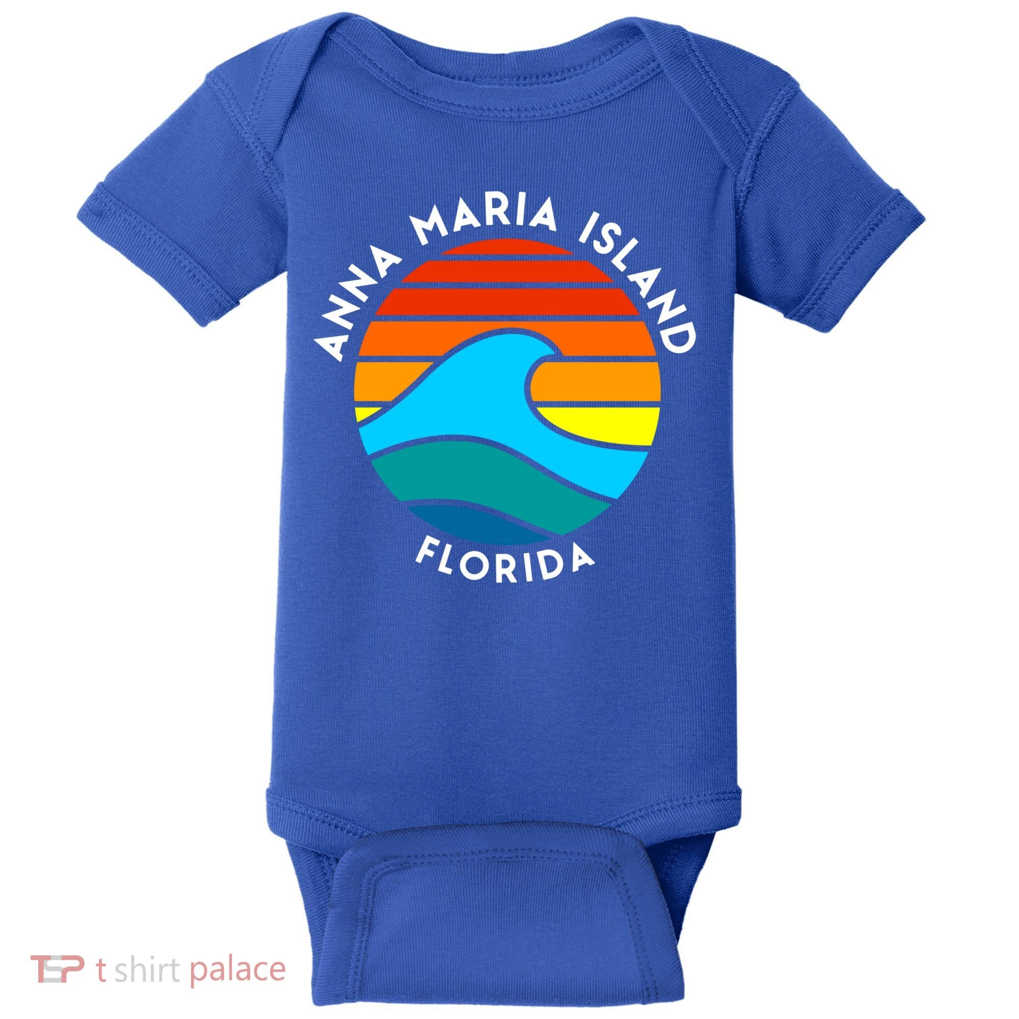 Anna Maria Island Florida Retro Wave Gift Baby Bodysuit