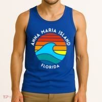 Anna Maria Island Florida Retro Wave Gift Tank Top thumb 3